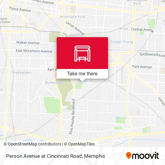 Person Avenue at Cincinnati Road map