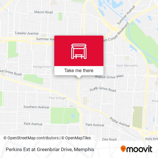 Perkins Ext at Greenbriar Drive map