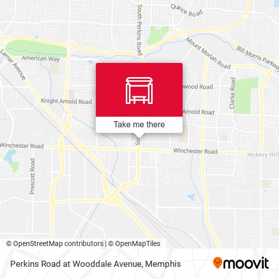 Perkins Road at Wooddale Avenue map