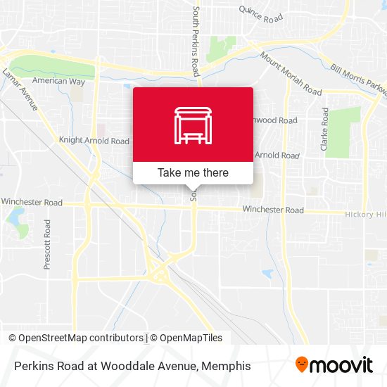 Perkins Road at Wooddale Avenue map