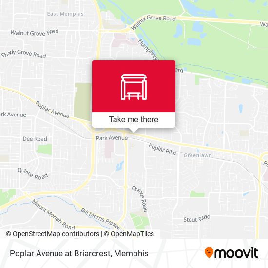 Poplar Avenue at Briarcrest map