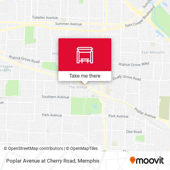 Mapa de Poplar Avenue at Cherry Road