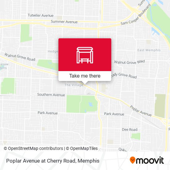 Poplar Avenue at Cherry Road map