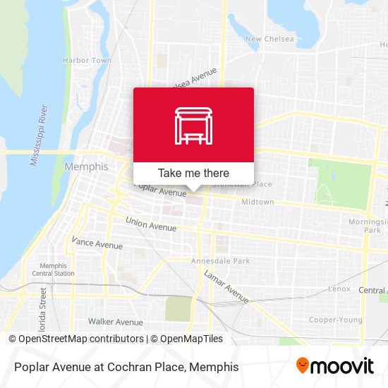 Mapa de Poplar Avenue at Cochran Place