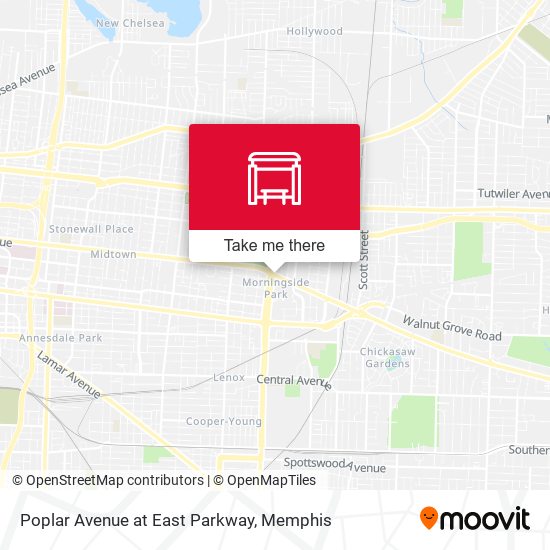 Mapa de Poplar Avenue at East Parkway