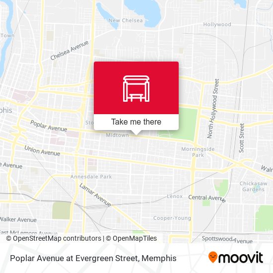 Mapa de Poplar Avenue at Evergreen Street