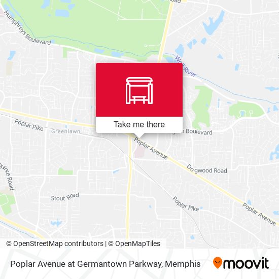 Mapa de Poplar Avenue at Germantown Parkway