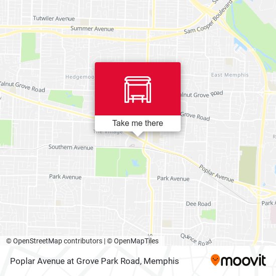 Mapa de Poplar Avenue at Grove Park Road