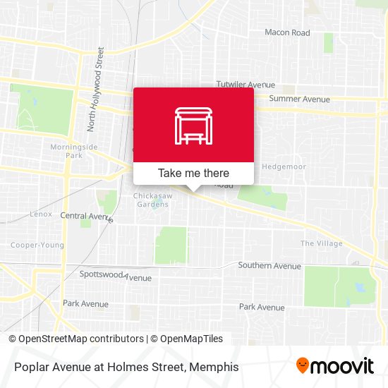 Poplar Avenue at Holmes Street map
