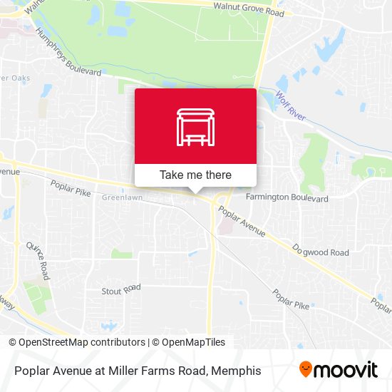 Mapa de Poplar Avenue at Miller Farms Road