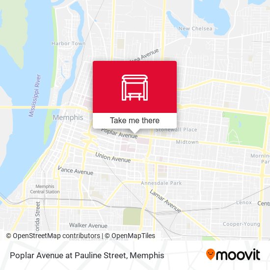 Mapa de Poplar Avenue at Pauline Street
