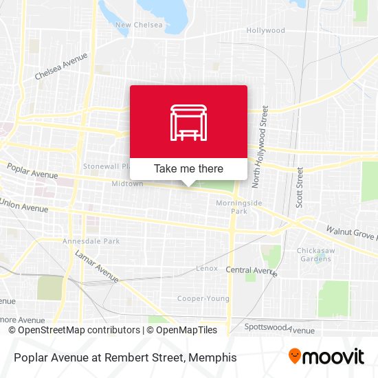 Poplar Avenue at Rembert Street map