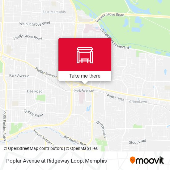 Mapa de Poplar Avenue at Ridgeway Loop