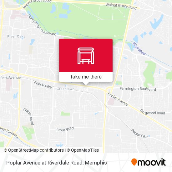 Poplar Avenue at Riverdale Road map