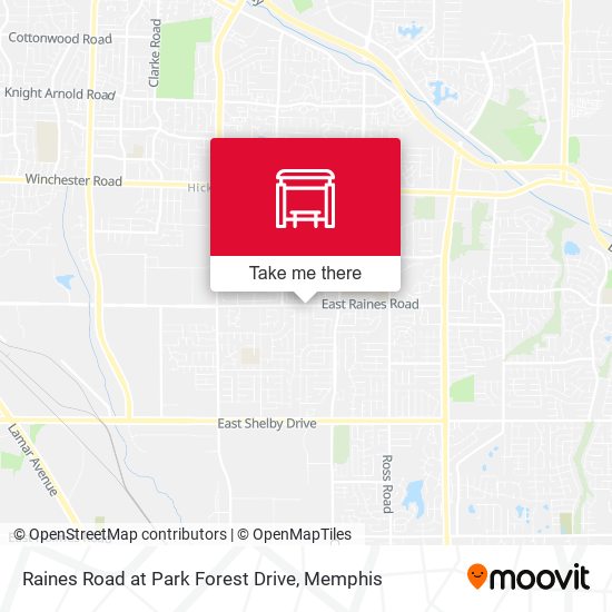 Raines Road at Park Forest Drive map