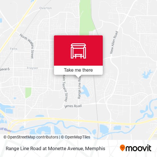 Range Line Road at Monette Avenue map