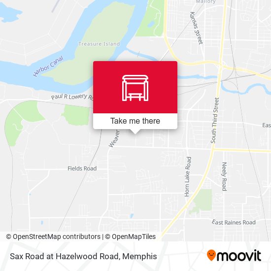 Sax Road at Hazelwood Road map