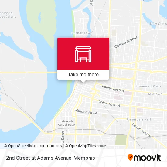 Mapa de 2nd Street at Adams Avenue