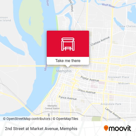 Mapa de 2nd Street at Market Avenue