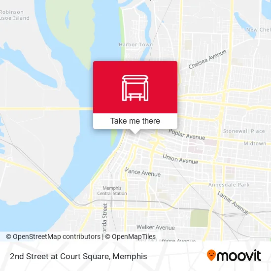 Mapa de 2nd Street at Court Square