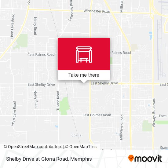 Shelby Drive at Gloria Road map