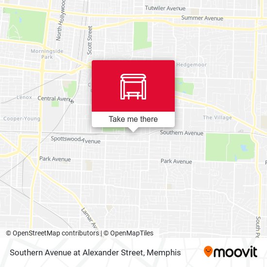Southern Avenue at Alexander Street map