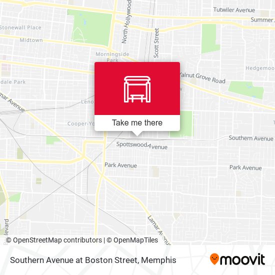 Southern Avenue at Boston Street map
