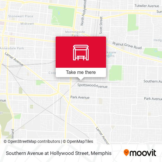 Southern Avenue at Hollywood Street map