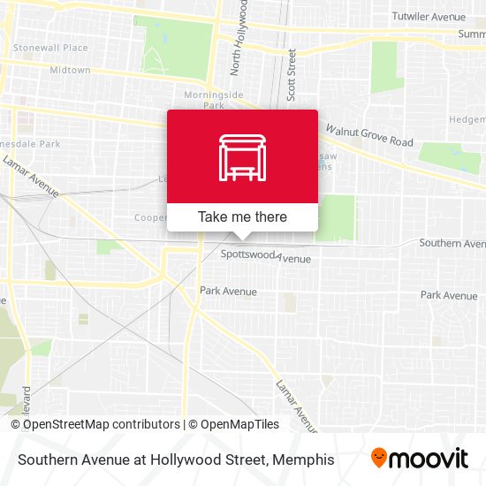 Southern Avenue at Hollywood Street map