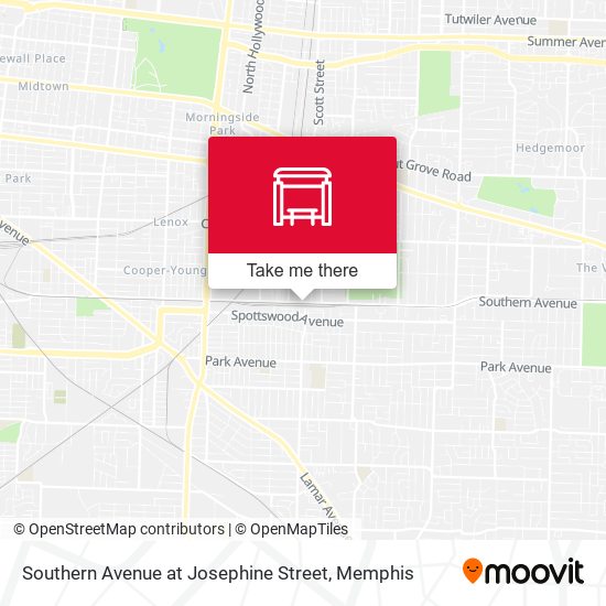 Southern Avenue at Josephine Street map