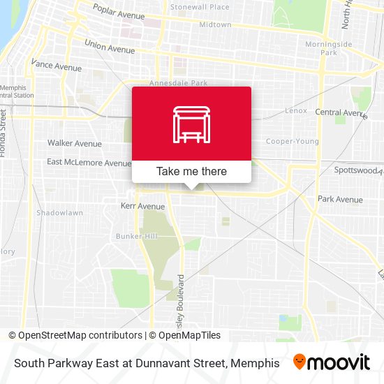Mapa de South Parkway East at Dunnavant Street