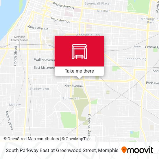 South Parkway East at Greenwood Street map