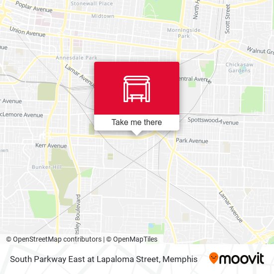 South Parkway East at Lapaloma Street map