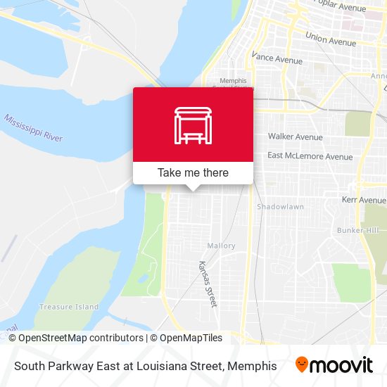 Mapa de South Parkway East at Louisiana Street