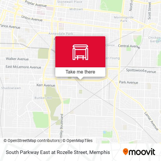 Mapa de South Parkway East at Rozelle Street