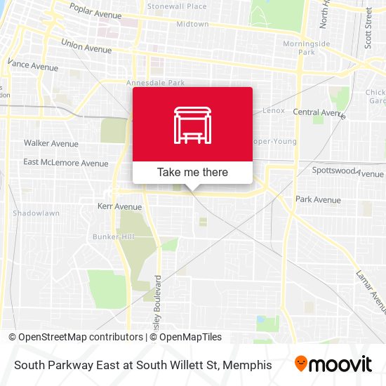 Mapa de South Parkway East at South Willett St