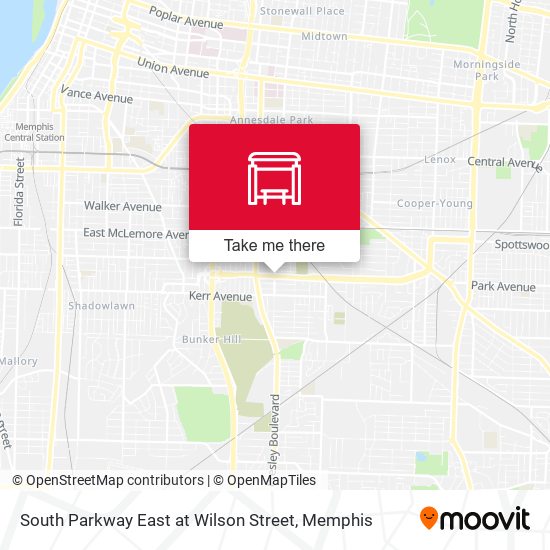 Mapa de South Parkway East at Wilson Street