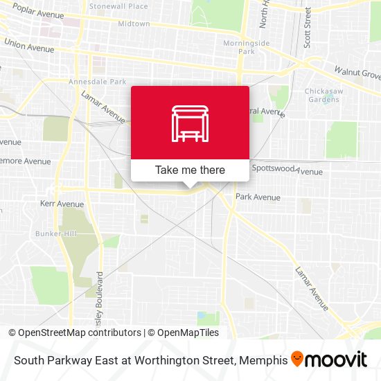 South Parkway East at Worthington Street map