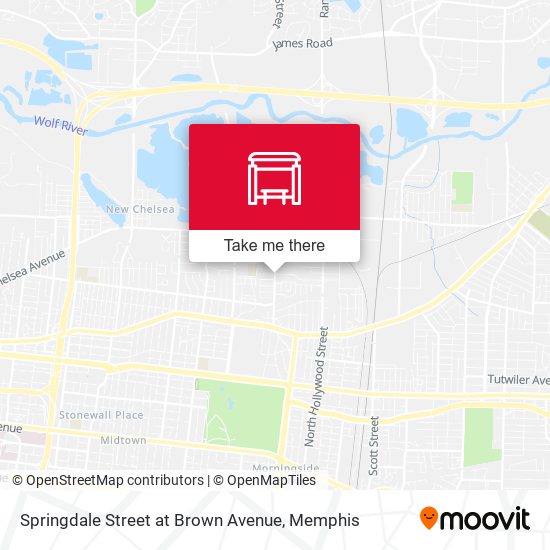 Springdale Street at Brown Avenue map