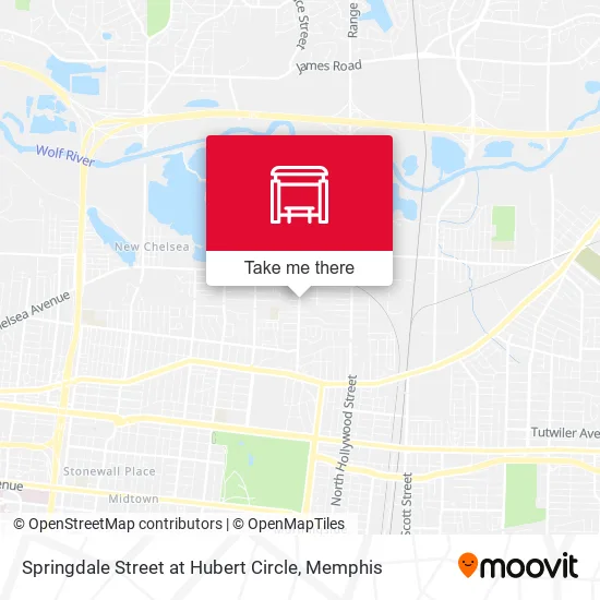 Springdale Street at Hubert Circle map
