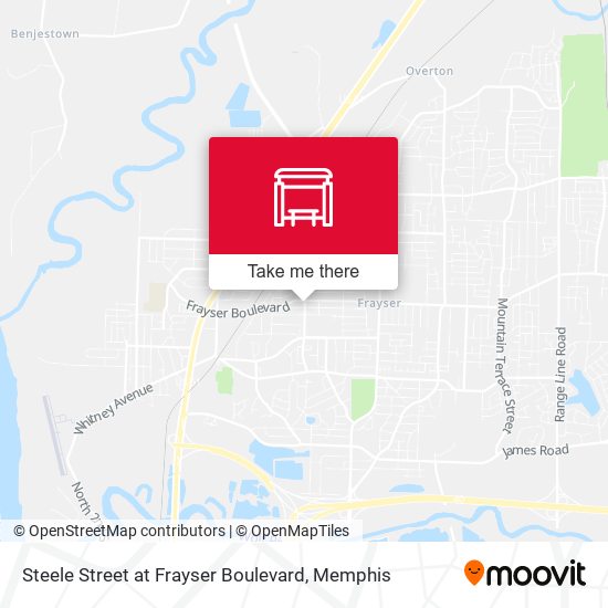 Steele Street at Frayser Boulevard map