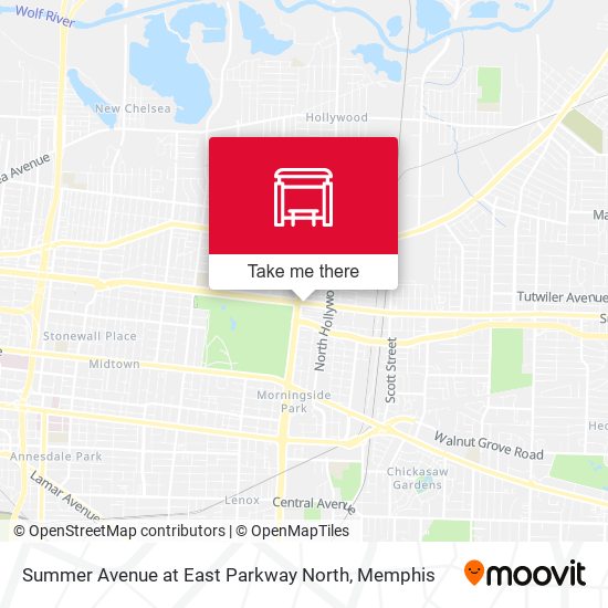 Summer Avenue at East Parkway North map