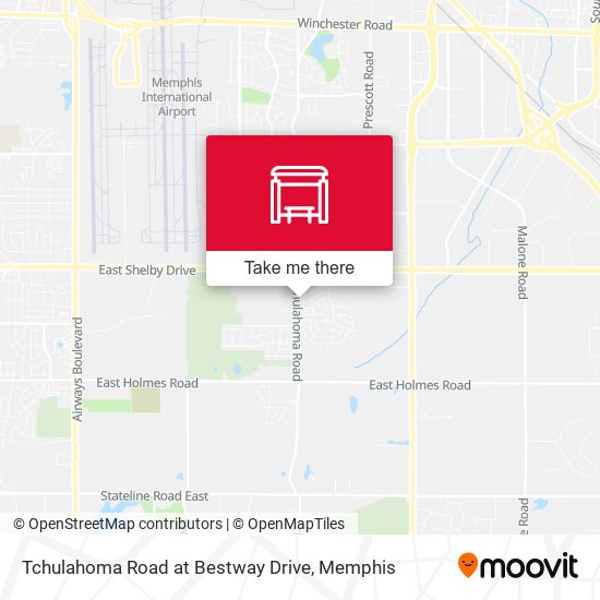 Mapa de Tchulahoma Road at Bestway Drive