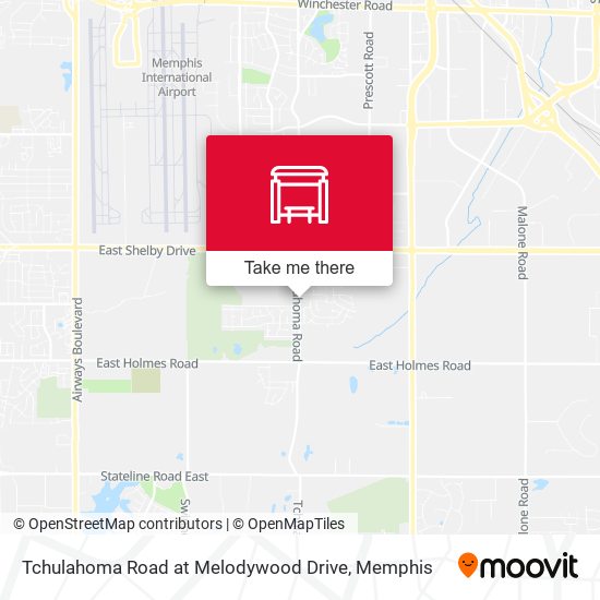 Tchulahoma Road at Melodywood Drive map