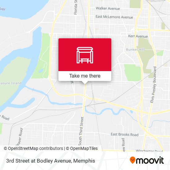 3rd Street at Bodley Avenue map