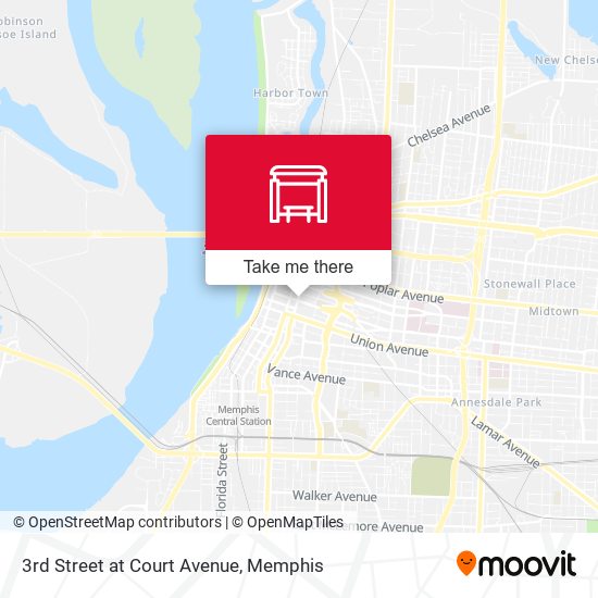 3rd Street at Court Avenue map