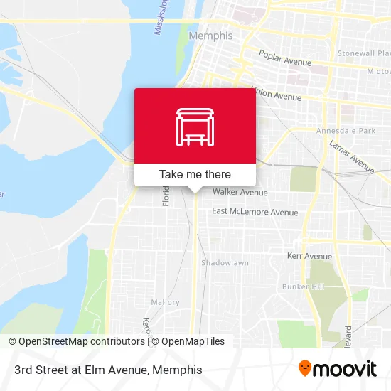 3rd Street at Elm Avenue map