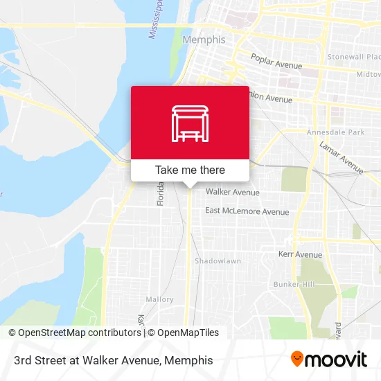 Mapa de 3rd Street at Walker Avenue