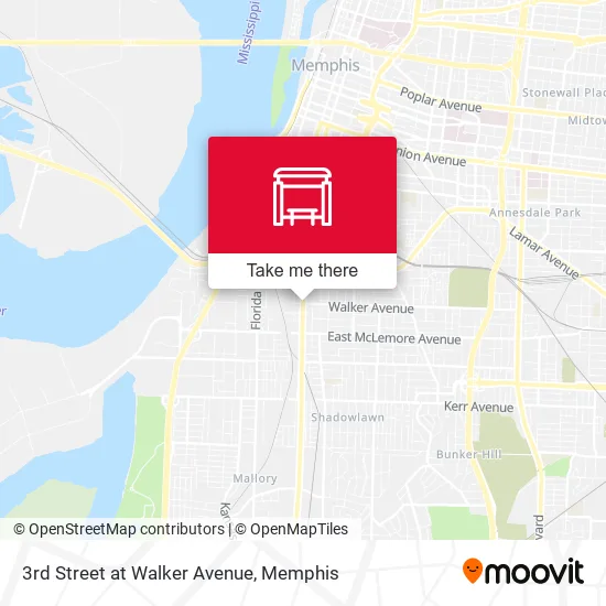 Mapa de 3rd Street at Walker Avenue