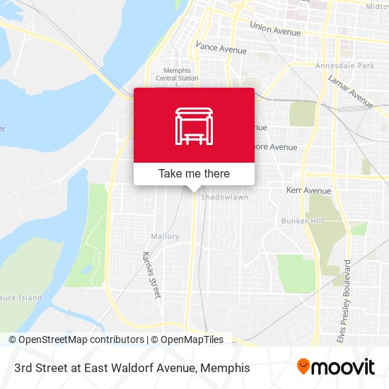 3rd Street at East Waldorf Avenue map